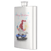 kerstflesje — Gift Skater Gnome met cadeaus Flacon (Links)