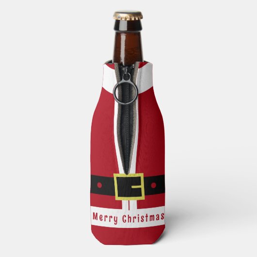 kerstflesje — kerstcadeautje flesjeskoeler (Fles Achterkant)