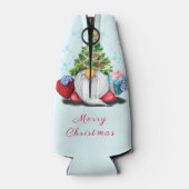 kerstflesje koelerkoepel met cadeaus flesjeskoeler (Achterkant)