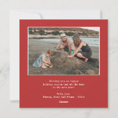 kerstflesje met 2 foto's feestdagenkaart (Achterkant)