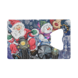 kerstflesje Open Happy Friends Fun Creditkaart Flessenopener