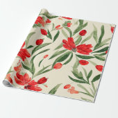 kerstflesjes cadeaupapier (Uitgerold)