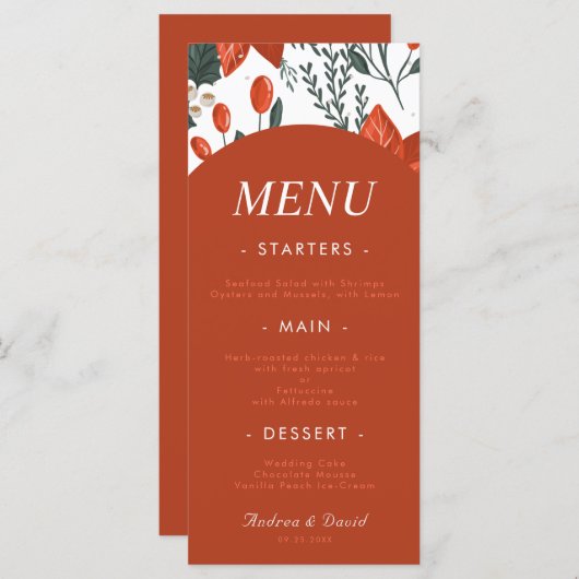 kerstflesjes en vruchten voor kerst menu (Voorkant / Achterkant)