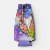 kerstflesjes koeler gnomen die met cadeautjes vlie (Achterkant)