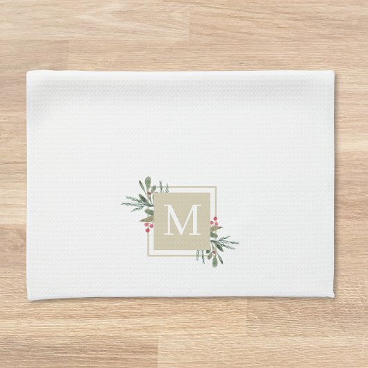 kerstflesmonogram theedoek