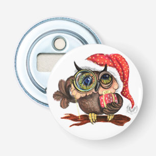 kerstflesopening Baby met cadeau Button Flesopener