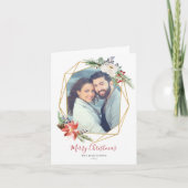 kerstflessen Geometrische fotofeestkaart Feestdagen Kaart (Voorkant)