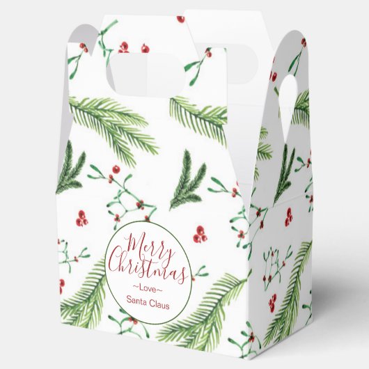 kerstflessen met rode Waterverf en groene flessen Bedankdoosjes (Geopend)