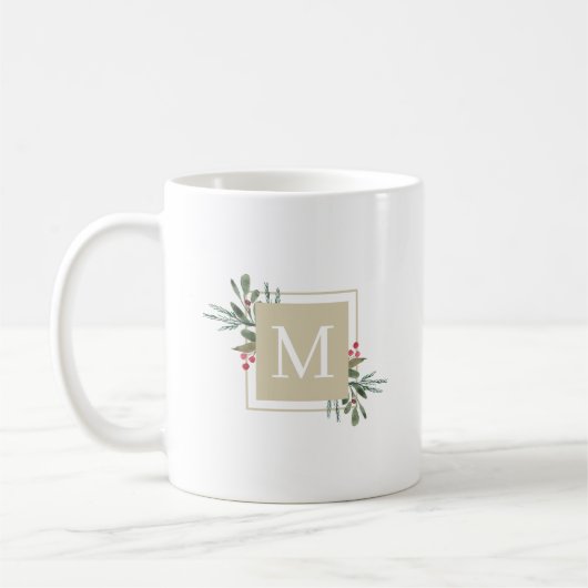kerstflessen Monogram koffie Mok (Links)
