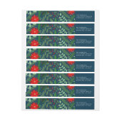 Kerstflessen (op blauw) Retouradres (Vel)