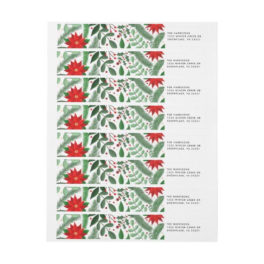 Kerstflessen (op wit) Retouradres (Vel)