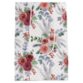 kerstflessenpatroon medium cadeauzakje (Achterkant)