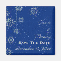 Kerstflinters blauw bruiloft Save the Date