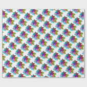  kerstflora cadeaupapier (Vlak)