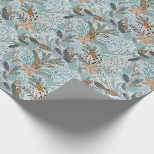  kerstflora cadeaupapier (Hoek)