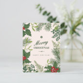 kerstflora | Fotovakantiekaart Feestdagenkaart (Staand voorkant)