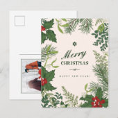 kerstflora | Fotovakantiekaart Feestdagenkaart (Voorkant / Achterkant)