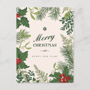 kerstflora     Fotovakantiekaart Feestdagenkaart