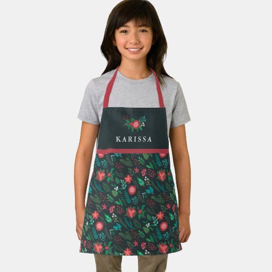 kerstflora  meisjes naam groen schort (Insitu)