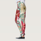 KerstFloral Bird Art Leggings (Links)