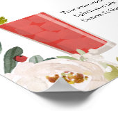KerstFloral Bloody en Bubble Bar Poster (Hoek)
