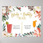 KerstFloral Bloody en Bubble Bar Poster (Voorkant)