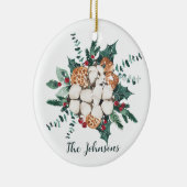 KerstFloral Bouquet Keramisch Ornament (Rechts)