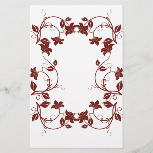 KerstFloral Briefpapier (Voorkant)