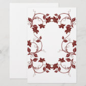 KerstFloral Briefpapier (Voorkant / Achterkant)