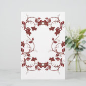 KerstFloral Briefpapier (Staand voorkant)