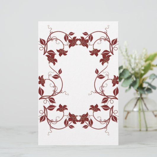 KerstFloral Briefpapier (Staand voorkant)