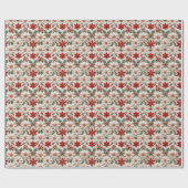 KerstFloral Cadeaupapier (Vlak)