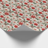 KerstFloral Cadeaupapier (Hoek)