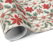KerstFloral Cadeaupapier (Rol Hoek)