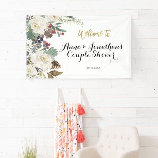 kerstFloral Couple Shower Banner (Insitu)