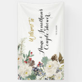 kerstFloral Couple Shower Banner (Verticaal)