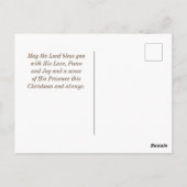 KerstFloral De Heer Bless You Bible Verse Briefkaart (Achterkant)