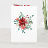 KerstFloral De Heer Bless You Bible Verse Feestdagen Kaart (Achterkant)