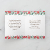 KerstFloral De Heer Bless You Bible Verse Feestdagen Kaart (Binnen)