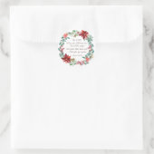 KerstFloral De Heer Bless You Bible Verse Ronde Sticker (Tas)