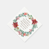 KerstFloral De Heer Bless You Bible Verse Servet (Hoek)