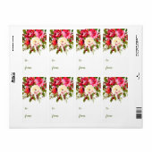 KerstFloral Etiket (Full Sheet)