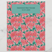 KerstFloral Fox Baby shower Bingo Game (Achterkant)