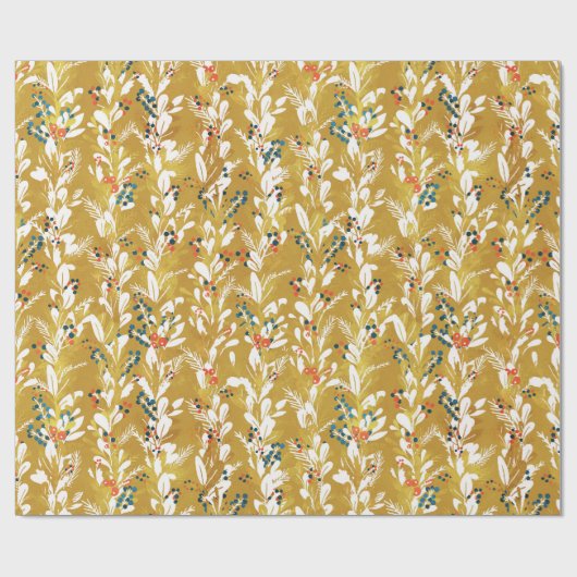 KerstFloral Garland Cadeaupapier (Vlak)