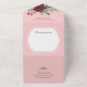 KerstFloral Greenery Waterverf Wedding All In One Uitnodiging (Buitenkant)