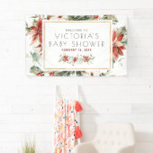 KerstFloral Greenery | Welkom Baby shower Spandoek (Insitu)
