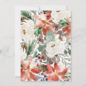 KerstFloral Het is koud buiten Baby shower Kaart (Achterkant)