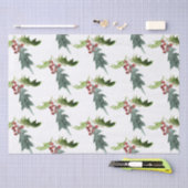KerstFloral Holly Red Berries Tissuepapier (Craft)