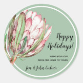 KerstFloral Homemade Goods Holiday Baking Ronde Sticker (Voorkant)