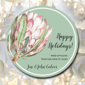 KerstFloral Homemade Goods Holiday Baking Ronde Sticker